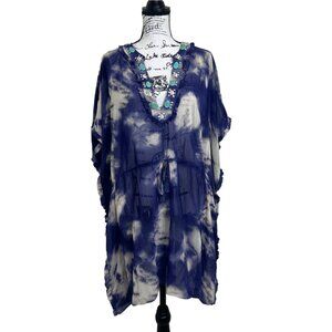 Victoria Secret Women's Size M/L Sheer Tunic Cover Up Embellished Shells